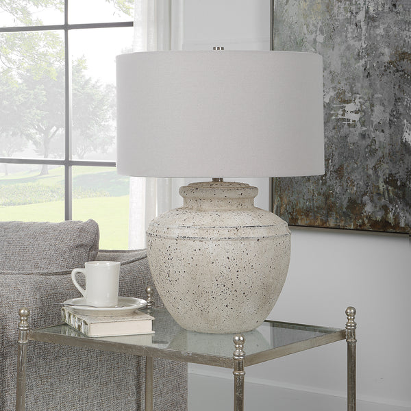 Uttermost Artifact Aged Stone Table Lamp