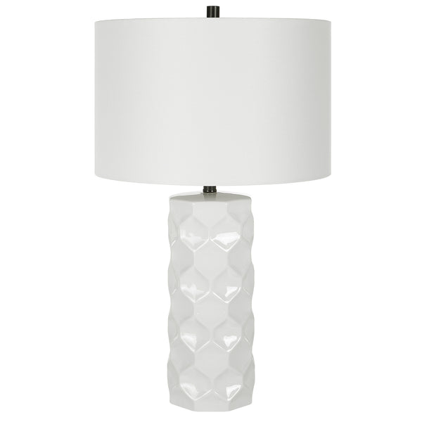 Uttermost Honeycomb White Table Lamp