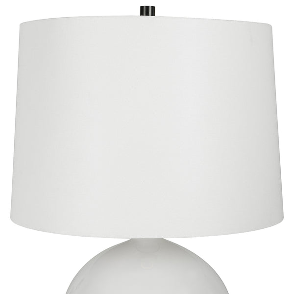 Uttermost Collar Gloss White Table Lamp