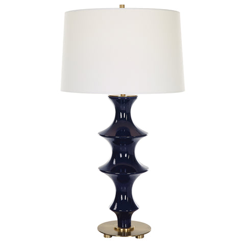 Uttermost Coil Sculpted Blue Table Lamp