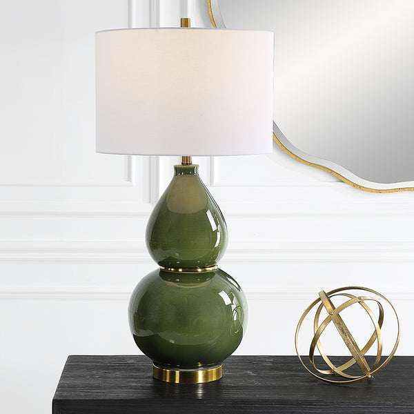 Uttermost Gourd Green Table Lamp