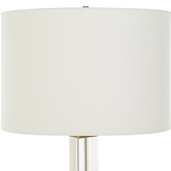 Uttermost Crystal Column Table Lamp