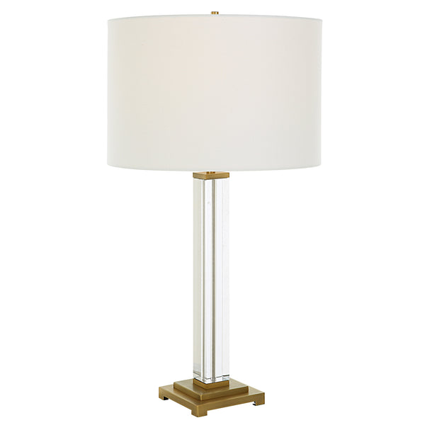 Uttermost Crystal Column Table Lamp