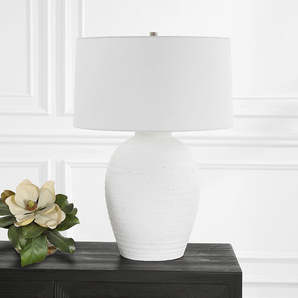 Uttermost Reyna Chalk White Table Lamp