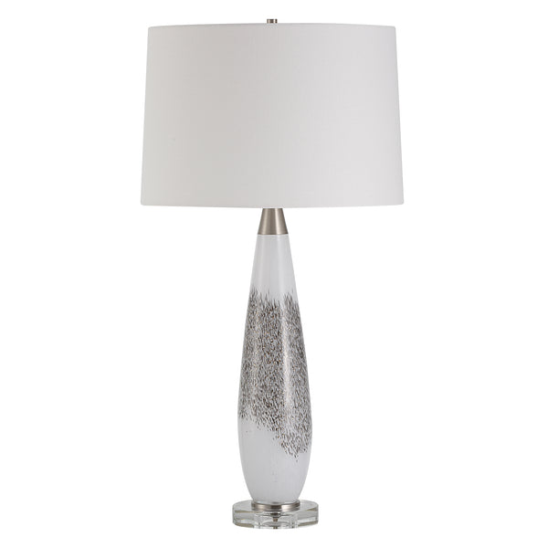 Uttermost Quinn White & Silver Table Lamp