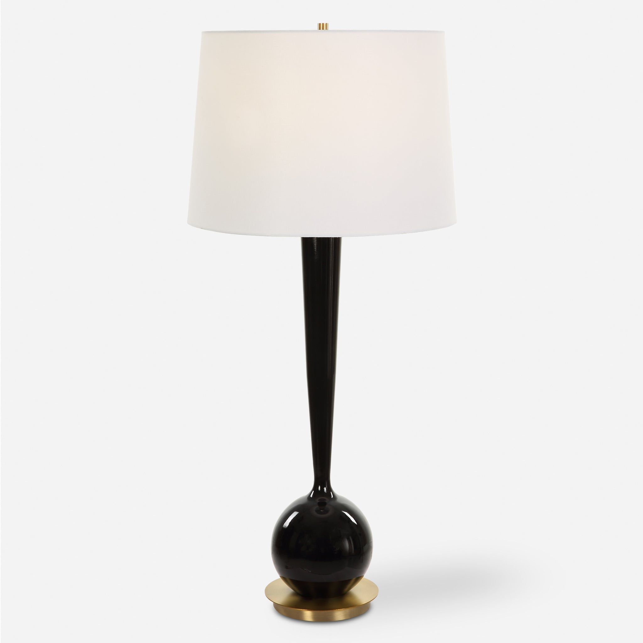 Uttermost Brielle Polished Black Table Lamp