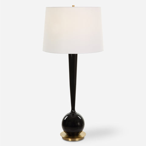 Uttermost Brielle Polished Black Table Lamp