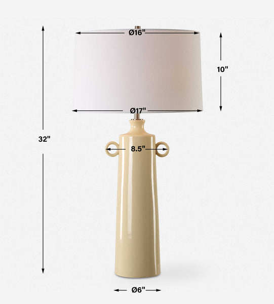 Uttermost Florero Pale Yellow Table Lamp