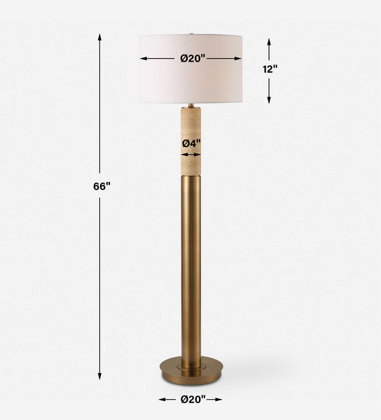 Uttermost Knox Travertine Floor Lamp