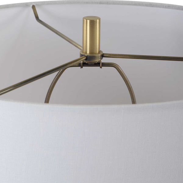 Uttermost Meltdown Ivory Teal Table Lamp