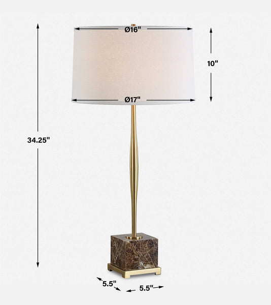 Uttermost Booker Thin Brass Table Lamp