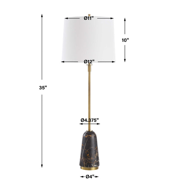 Uttermost Jenson Black Marble Buffet Lamp