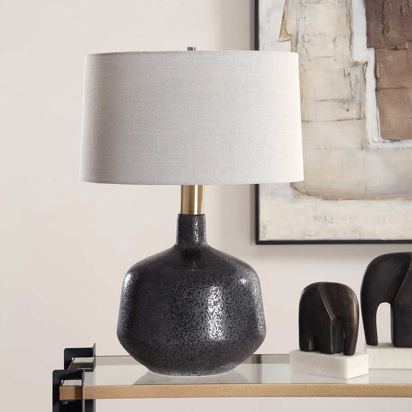 Uttermost Flanagan Mottled Gloss Table Lamp