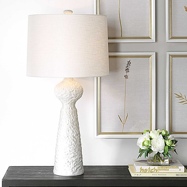 Uttermost Sonata Textured White Table Lamp