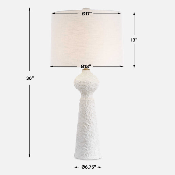 Uttermost Sonata Textured White Table Lamp