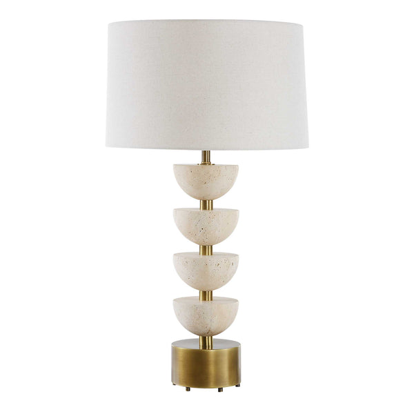 Uttermost Hemisphere Travertine Table Lamp