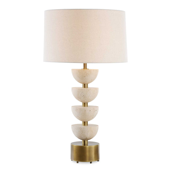 Uttermost Hemisphere Travertine Table Lamp