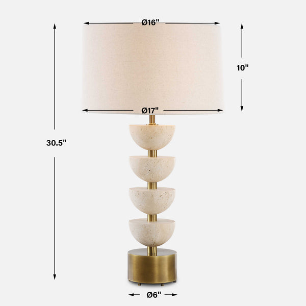 Uttermost Hemisphere Travertine Table Lamp