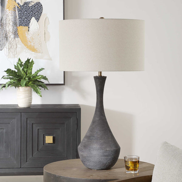 Uttermost Helston Dark Charcoal Table Lamp
