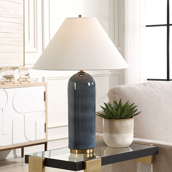 Uttermost Mayetta Deep Blue Table Lamp