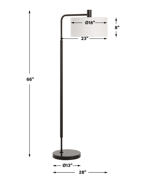 Uttermost Richie Black Floor Lamp