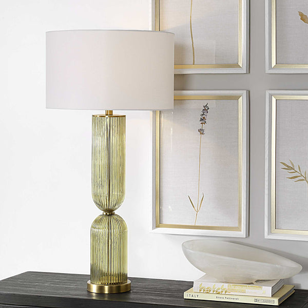 Uttermost Mirah Olive Glass Table Lamp