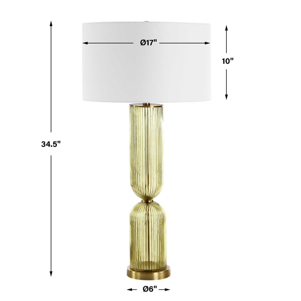 Uttermost Mirah Olive Glass Table Lamp