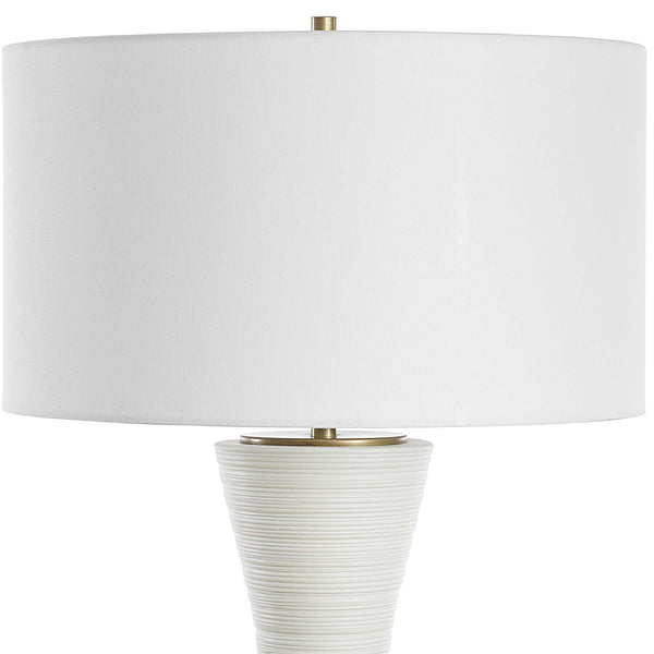 Uttermost Ridgeline Matte White Table Lamp