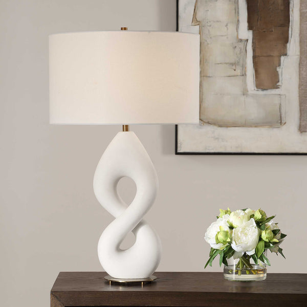 Uttermost Meridian Ivory Stone Table Lamp