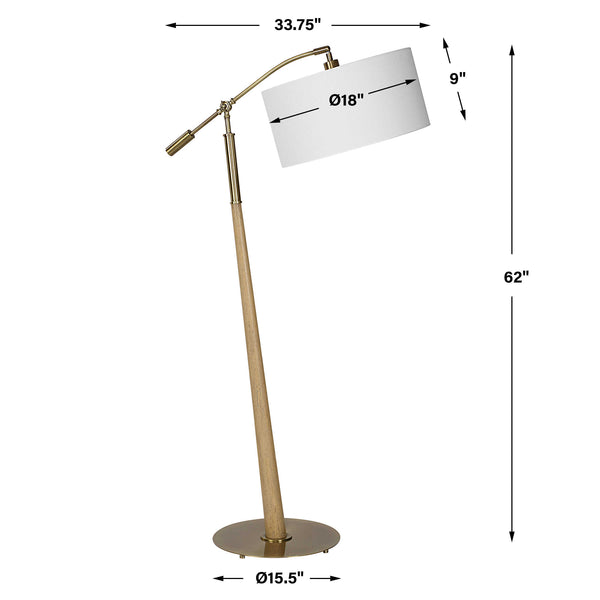 Uttermost Kennett Wooden Floor Lamp
