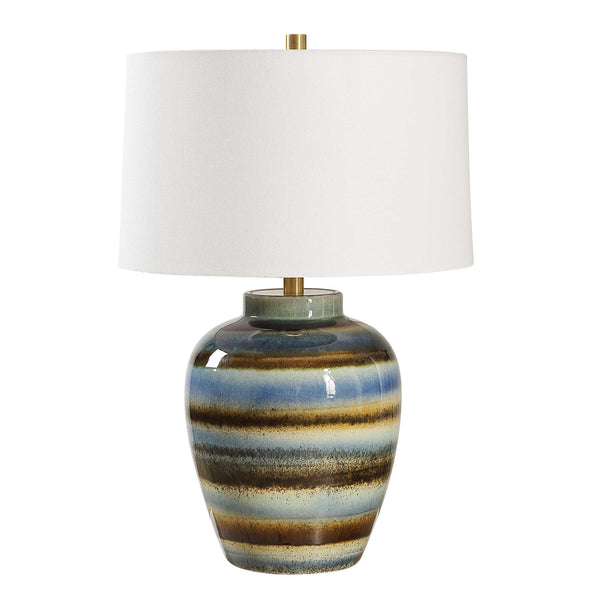 Uttermost Judarn Blue Brown Table Lamp