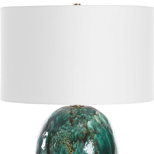 Uttermost Ceralene Green Table Lamp