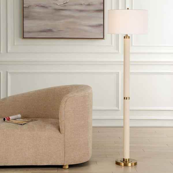 Uttermost Wessex White Floor Lamp