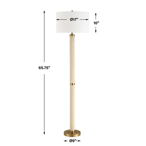 Uttermost Wessex White Floor Lamp