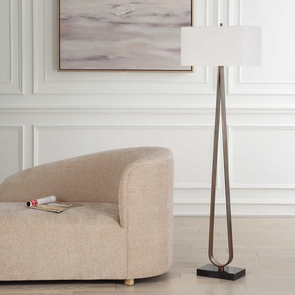 Uttermost Galloway Minimalist Bronze Floor Lamp