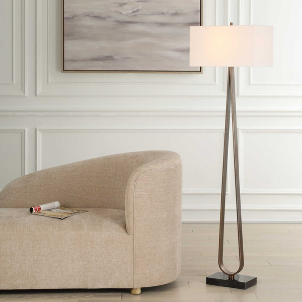 Uttermost Galloway Minimalist Bronze Floor Lamp