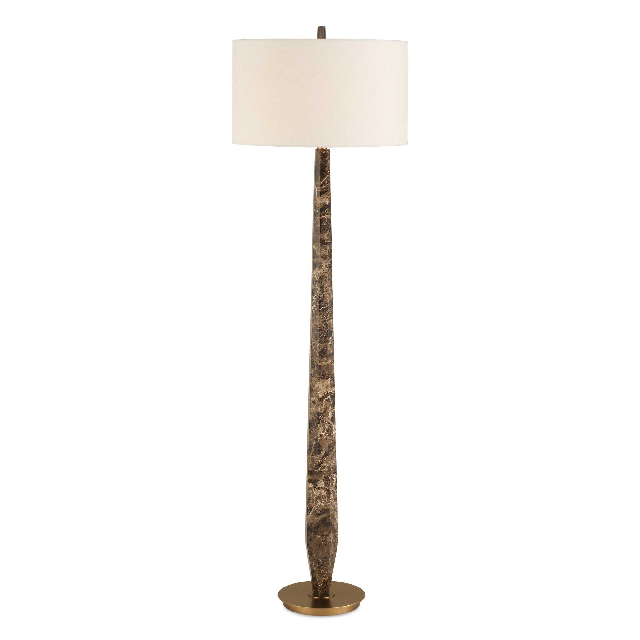 Uttermost Tyree Brown Marble Floor Lamp
