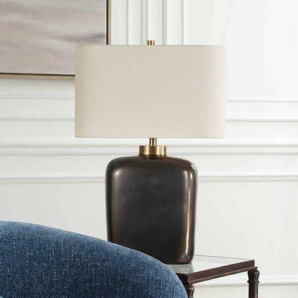 Uttermost Quentin Dark Bronze Table Lamp