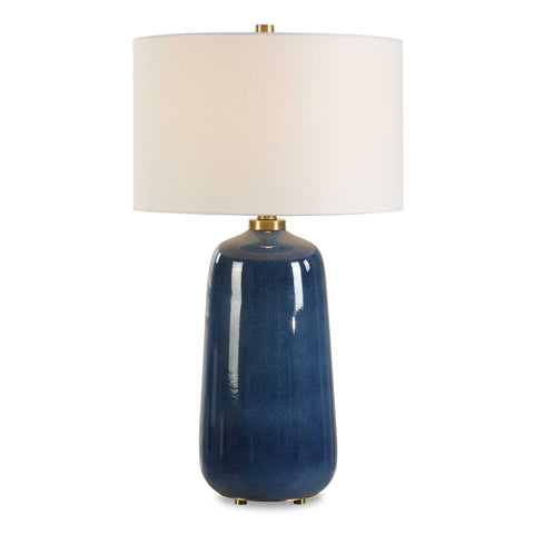 Uttermost Brae Blue Glaze Table Lamp