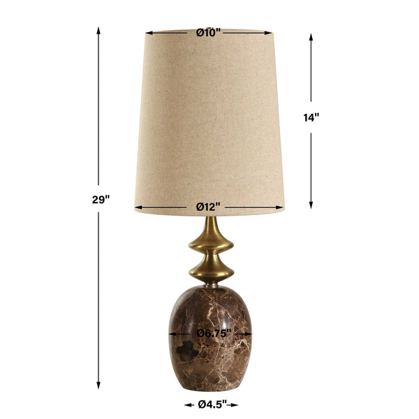 Uttermost Percy Brown Marble Buffet Lamp