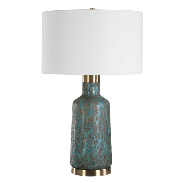 Uttermost Dauphine Cracked Teal Table Lamp