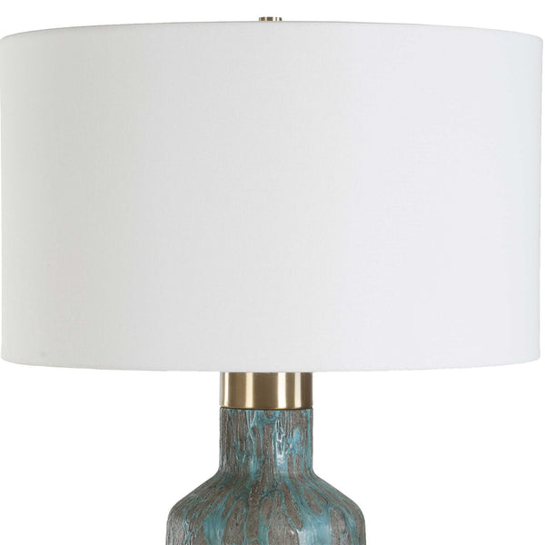 Uttermost Dauphine Cracked Teal Table Lamp