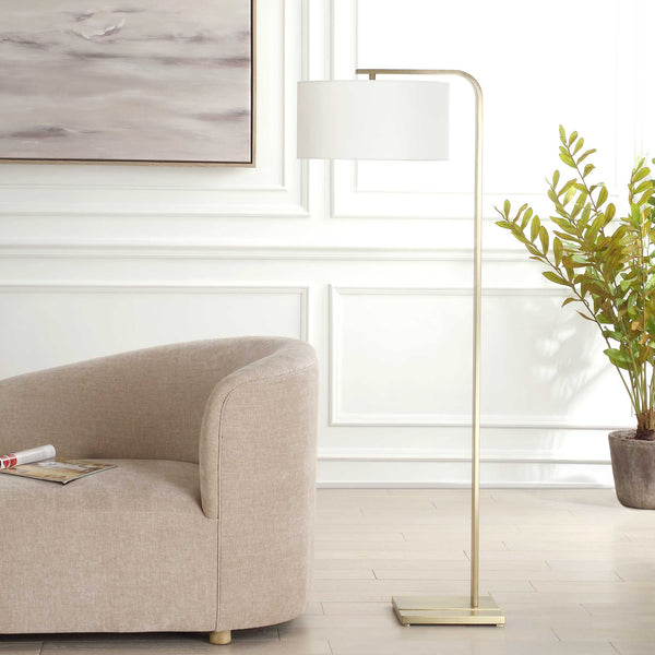 Uttermost Laight Antique Brass Floor Lamp