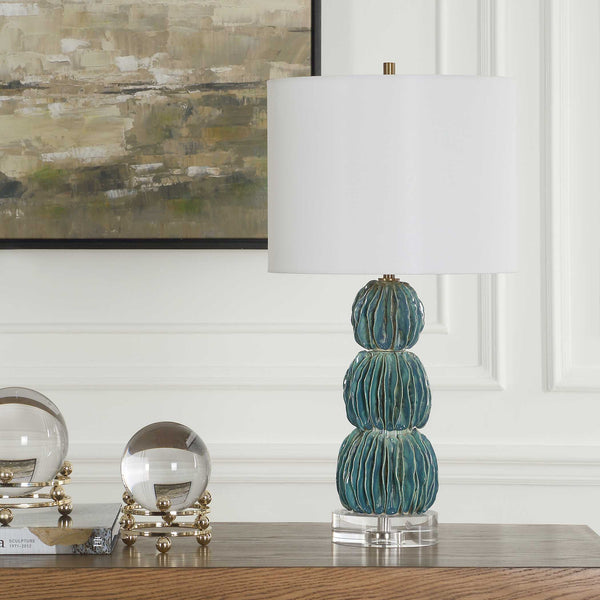 Uttermost Bonaire Teal Blue Table Lamp