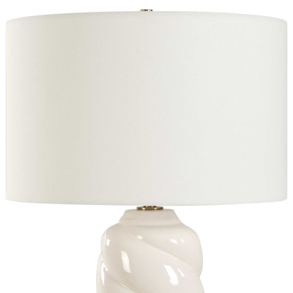 Uttermost Anneli White Swirl Table Lamp