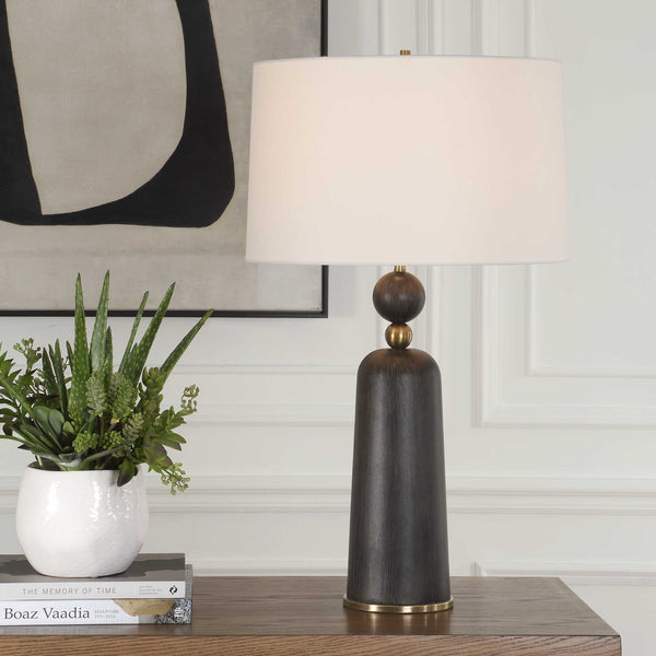 Uttermost McQuinn Dark Walnut Table Lamp