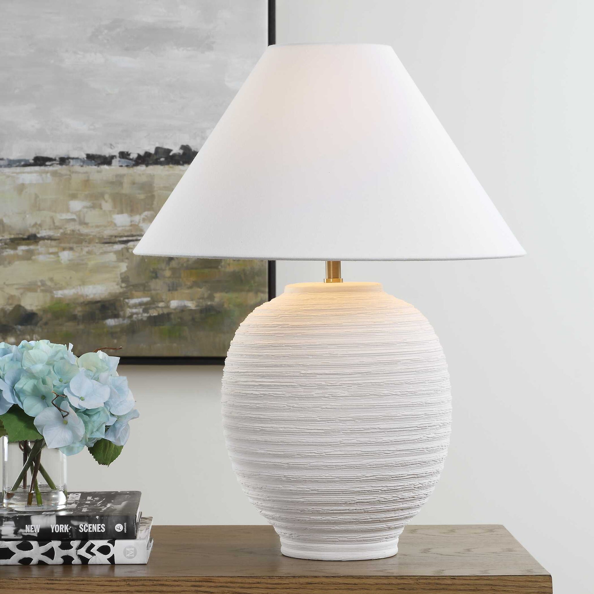 Uttermost Rocio Ceramic White Table Lamp