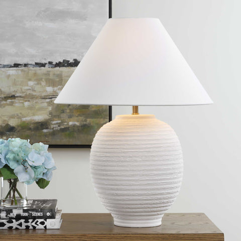 Uttermost Rocio Ceramic White Table Lamp