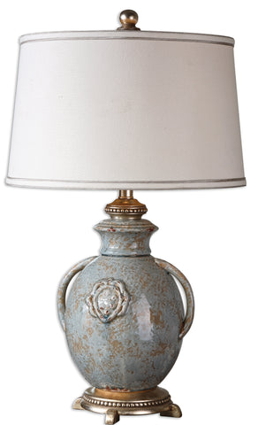 Uttermost Cancello Blue Glaze Lamp