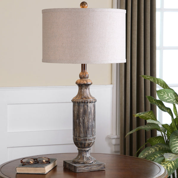 Uttermost Agliano Aged Dark Pecan Lamp